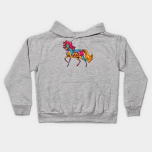 abstract horse shaped Kids Hoodie
